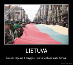 LIETUVA - Laisvės Ilgesys Energijos Turi Užtektinai Visai Armijai