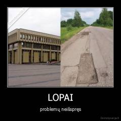 LOPAI - problemų neišspręs