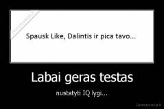 Labai geras testas - nustatyti IQ lygi...