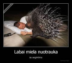 Labai miela nuotrauka - su augintiniu