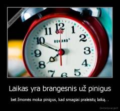 Laikas yra brangesnis už pinigus - bet žmonės moka pinigus, kad smagiai praleistų laiką. .