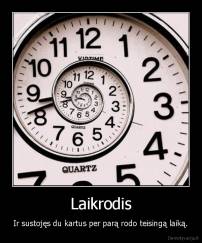 Laikrodis - Ir sustojęs du kartus per parą rodo teisingą laiką.