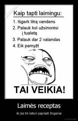 Laimės receptas - iki jos tik keturi paprasti žingsniai