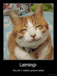 Laimingi- - Visi,net ir nelabai grazios kates!