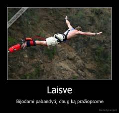 Laisve -  Bijodami pabandyti, daug ką pražiopsome