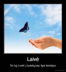 Laivė - Tai lyg nueiti į tualetą,taip ilgai kentėjus