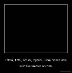 Latviai, Estai, Lenkai, Ispanai, Rusai, Venesuaela - Laiko klausimas ir Gruzinai.