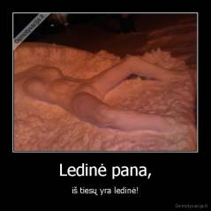 Ledinė pana, - iš tiesų yra ledinė!