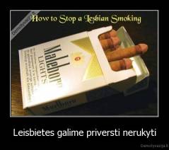 Leisbietes galime priversti nerukyti - 