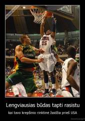 Lengviausias būdas tapti rasistu - kai tavo krepšinio rinktinė žaidžia prieš USA