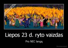 Liepos 23 d. ryto vaizdas - Pro NEC langą