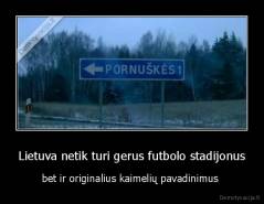 Lietuva netik turi gerus futbolo stadijonus - bet ir originalius kaimelių pavadinimus 