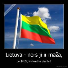 Lietuva - nors ji ir maža, - bet MŪSŲ šidyse liks visada !