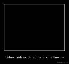 Lietuva priklauso tik lietuviams, o ne lenkams - 