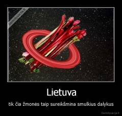 Lietuva - tik čia žmonės taip sureikšmina smulkius dalykus