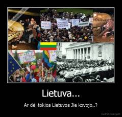 Lietuva... - Ar dėl tokios Lietuvos Jie kovojo..?