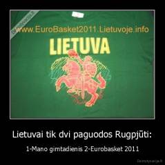 Lietuvai tik dvi paguodos Rugpjūti: - 1-Mano gimtadienis 2-Eurobasket 2011