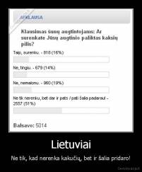 Lietuviai - Ne tik, kad nerenka kakučių, bet ir šalia pridaro!