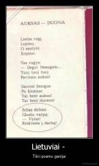 Lietuviai -  - Tikri poemu genijai