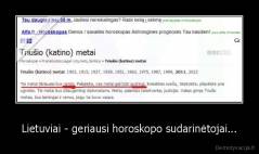 Lietuviai - geriausi horoskopo sudarinėtojai... - 
