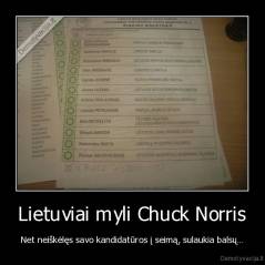 Lietuviai myli Chuck Norris - Net neiškėlęs savo kandidatūros į seimą, sulaukia balsų…