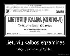Lietuvių kalbos egzaminas - Atėjau, pamačiau, pr@pi$au