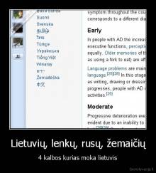 Lietuvių, lenkų, rusų, žemaičių - 4 kalbos kurias moka lietuvis