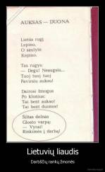 Lietuvių liaudis - Darbščių rankų žmonės