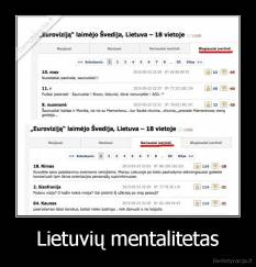 Lietuvių mentalitetas - 