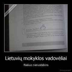 Lietuvių mokyklos vadovėliai - Niekuo nenustebins