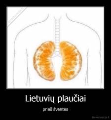 Lietuvių plaučiai - prieš šventes