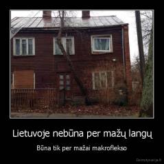 Lietuvoje nebūna per mažų langų - Būna tik per mažai makroflekso