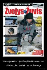 Lietuvoje reklamuojami žvejybiniai kombinezonai - tokie tvirti ,kad neatlaiko net per fotosesiją