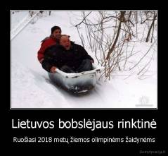 Lietuvos bobslėjaus rinktinė - Ruošiasi 2018 metų žiemos olimpinėms žaidynėms