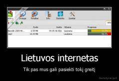 Lietuvos internetas - Tik pas mus gali pasiekti tokį greitį