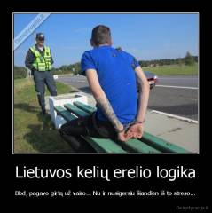 Lietuvos kelių erelio logika - Bbd, pagavo girtą už vairo... Nu ir nusigersiu šiandien iš to streso...