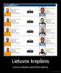 Lietuvos krepšinis - mums niekada nepritrūks talentų