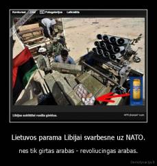 Lietuvos parama Libijai svarbesne uz NATO. - nes tik girtas arabas - revoliucingas arabas.