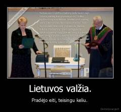 Lietuvos valžia. - Pradėjo eiti, teisingu keliu. 