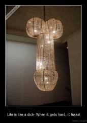 Life is like a dick- When it gets hard, it fucks! - 