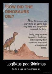 Logiškas paaiškinimas - Kodėl ir kaip išnyko dinozaurai