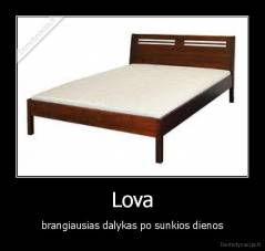 Lova - brangiausias dalykas po sunkios dienos
