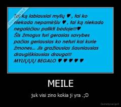 MEILE - juk visi zino kokia ji yra .;D