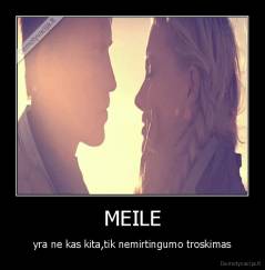 MEILE - yra ne kas kita,tik nemirtingumo troskimas