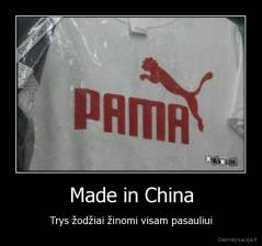 Made in China - Trys žodžiai žinomi visam pasauliui