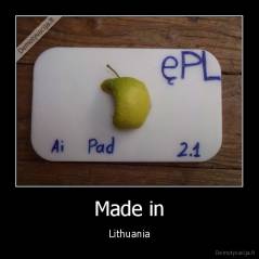 Made in - Lithuania