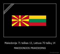 Makedonija 71 taškas 13, Lietuva 70 taškų 14 - MAKEDONIJOS PRAKEIKSMAS