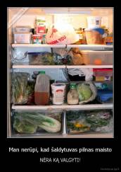 Man nerūpi, kad šaldytuvas pilnas maisto - NĖRA KĄ VALGYTI!