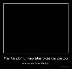 Man tai įdomu, kaip šitas bičas dar pastovi - su savo plieniniais kiaušais.