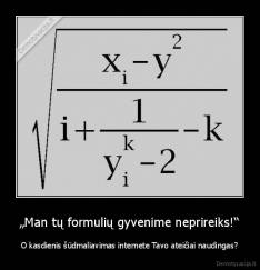 „Man tų formulių gyvenime neprireiks!“ - O kasdienis šūdmaliavimas internete Tavo ateičiai naudingas?
